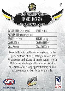 2009 Select AFL Pinnacle #147 Daniel Jackson Back
